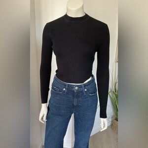 Windsor Black Fitted Long Sleeve Top